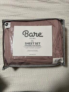 Bare Home Sheet Set in Mauve Full/double
